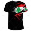 The Republic-of Lebanon Map Flag 3D Print T Shirt Lebanon Coat Of Arms Graphic Tee Shirts Vintage Ethnic Short Sleeves T-shirts