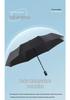 8-Rib Automatic Three-Fold Umbrella with Logo, Thickened Black Glue for Sun and Rain