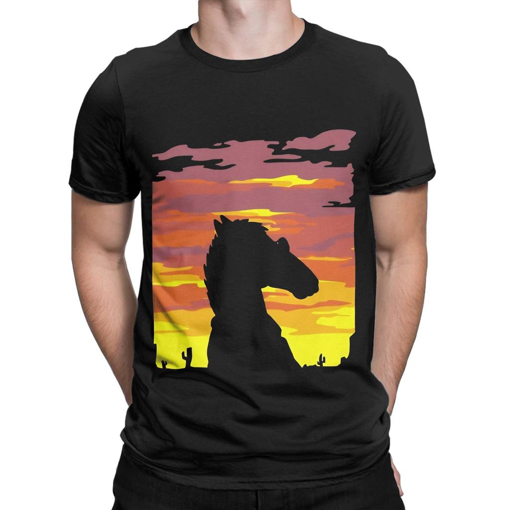 EVENING SHADOW B BoJack Horsemans Funny 100% Cotton T-Shirt B-BoJack Horsemans Tops Tees For Me