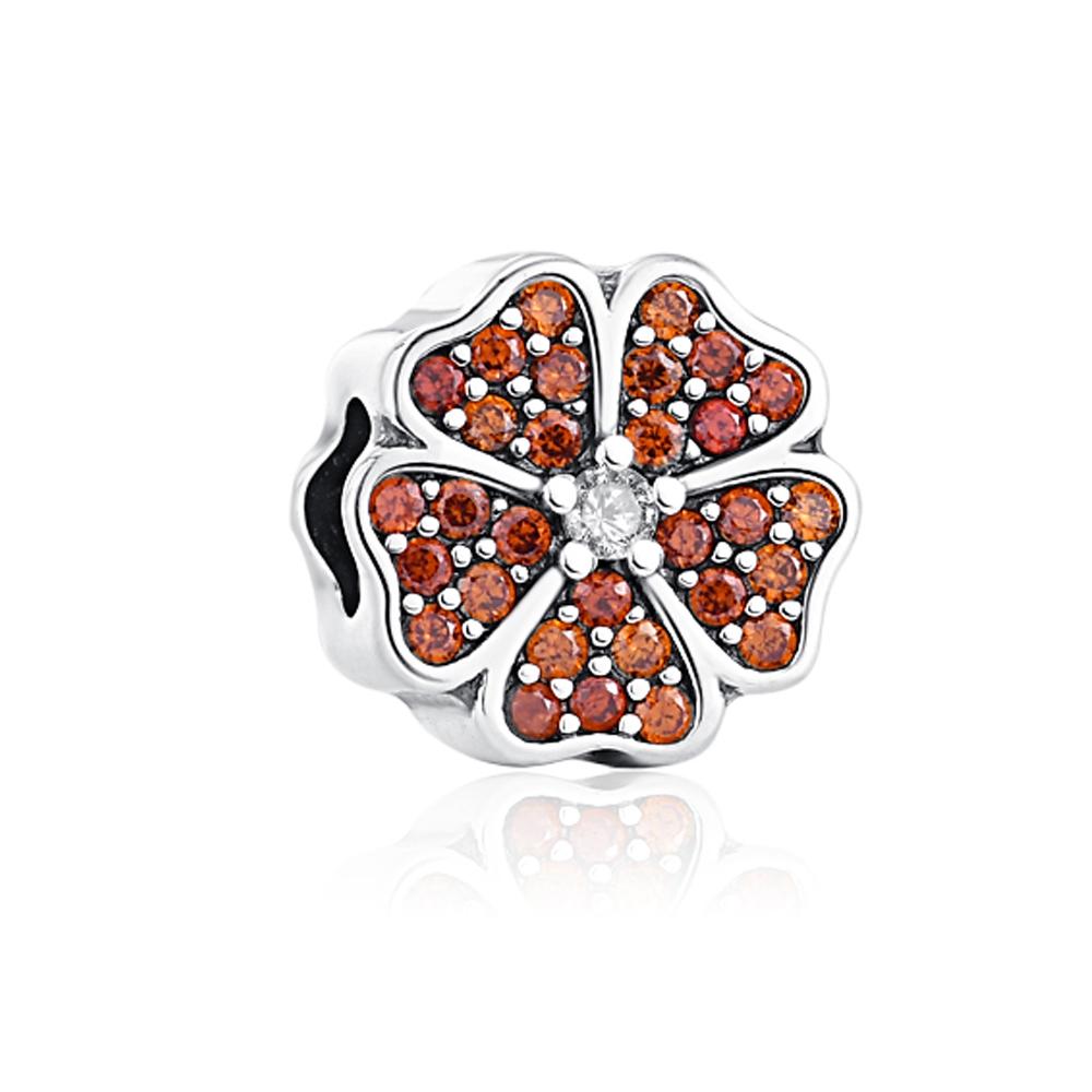 Fashion Copper Lucky Four Leaf Clover Series Charms Beadsad Aptation Fit Original Diy Bracelet Birthday Jewelry