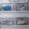 Acrylic Desktop Mask Storage Box Transparent Large Capacity Cosmetic Storage Case with Cover Dust-proof Sundries Organizer