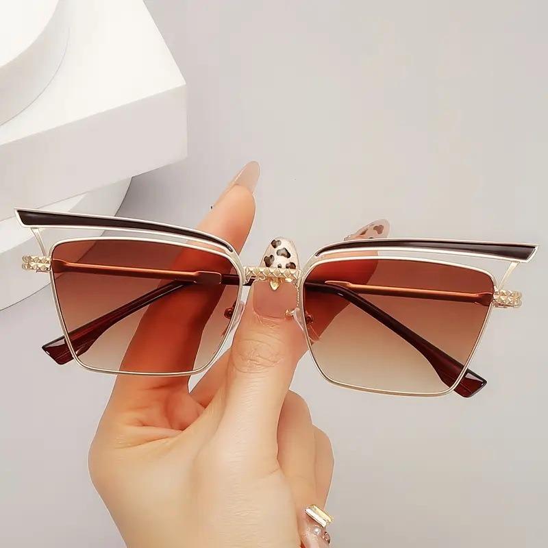 Metal Sunglasses Men UV400 Sun Glasses Women Eyeglasses Frame Driving Beach Bike Travel Anti Glare Shade Eyewear
