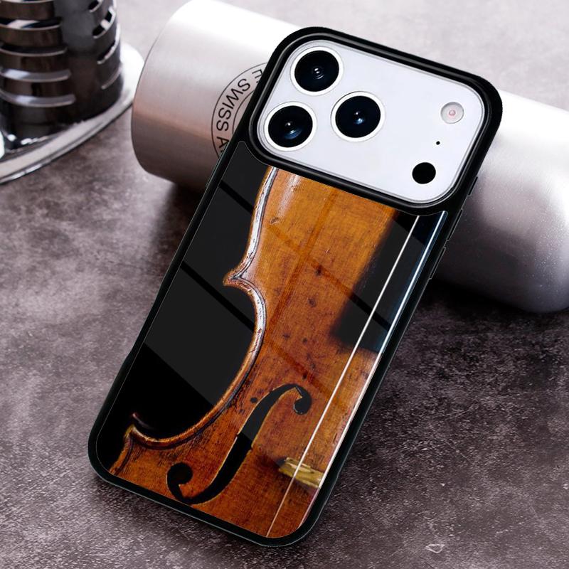 Musical Violin Guitar soft Phone Case for iPhone 17 16 15 Pro Max Air 14 13 12 11 Plus Shockproof Capa Cover