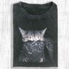 Süße Katze Geschenk T-Shirt Herren Damen Harajuku Oversized Unisex Kurzarm Streetwear hohe Qualität Paare Klassisch weich Retro Mode