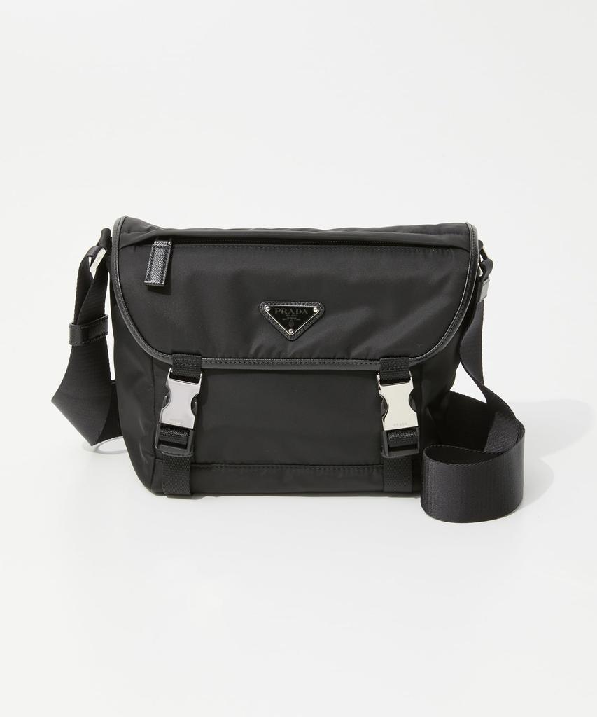 Prada Shoulder 2DMG Men's Bag, 2VD066, RE-NYLON, NERO.