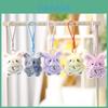 Plush Bunny Keychain With Polyester Fiber For Girls Gift And Bag Decoration