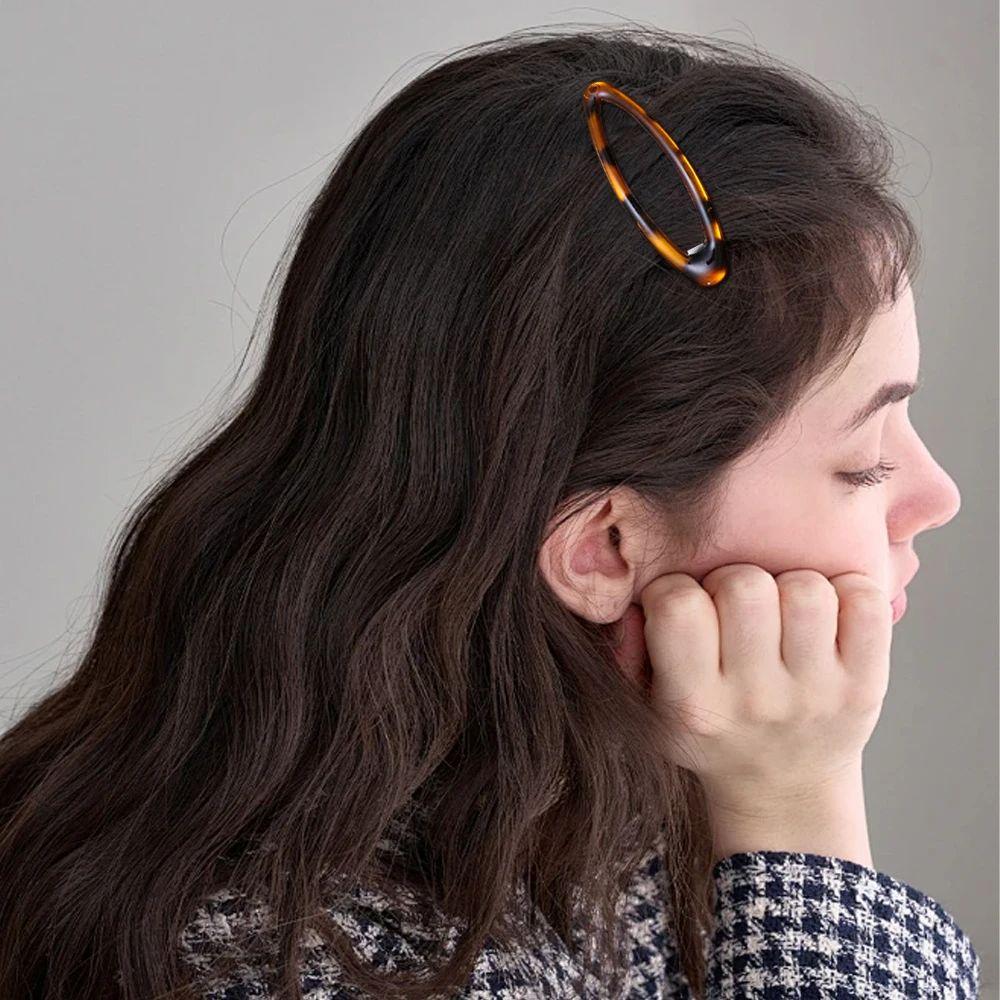 Koreanischer Stil Vintage Leopardenmuster Haarnadeln Y2K Frisur Dekorationen BB Clip Oval Pony Haarspangen für Frauen Mädchen