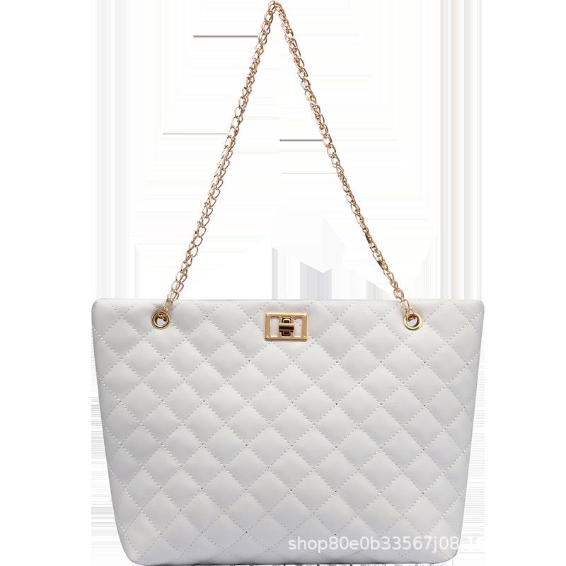 Koreansk stil dame brodert tote bag - Skulderveske med stor kapasitet (2021)