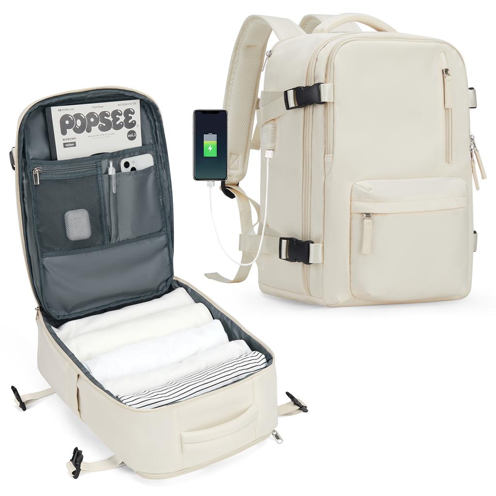 Reiserucksack für Damen, Fluglinien-Handgepäck genehmigt, Diebstahlsicher, Business-Laptop, Großer Tagesrucksack, Weekender-Tasche