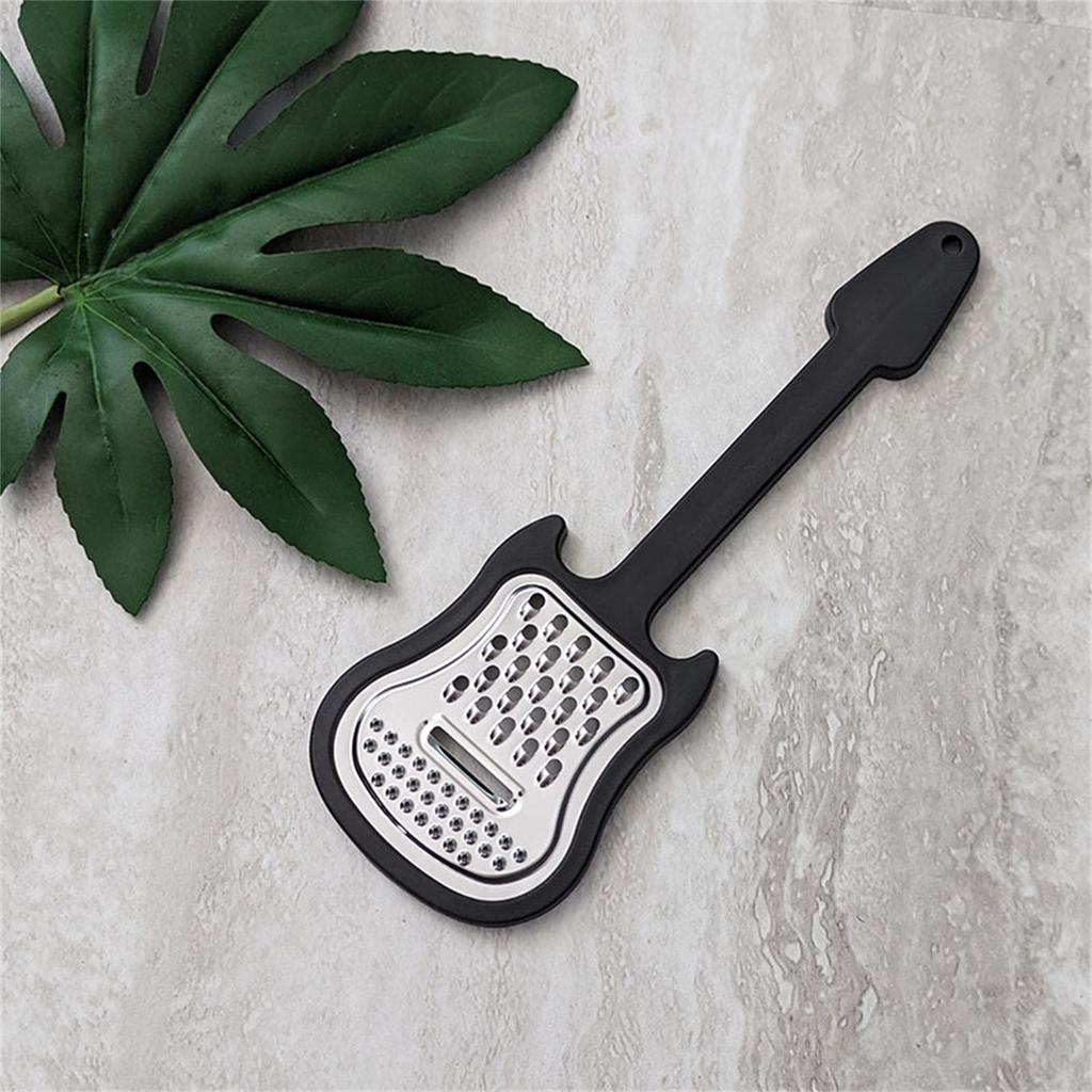 Creative Guitar Shape Sturdy Stainless Steel Cheese and Food Grater with Ergonomic Handle Designs for Easy Use