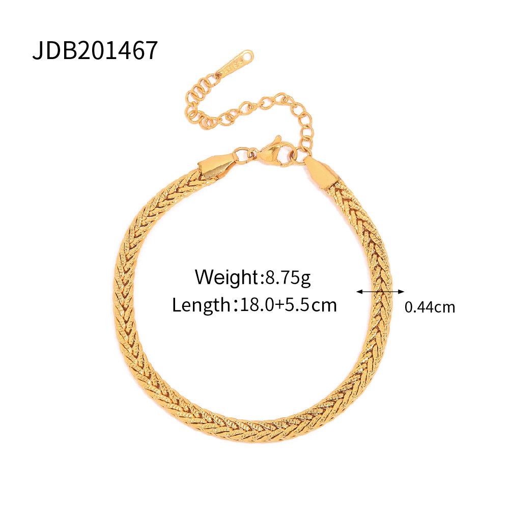 Elegance Stainless Steel Cuban Bracelet - Women’s High-End Titanium, Non-Fading Electroplated Jewelry