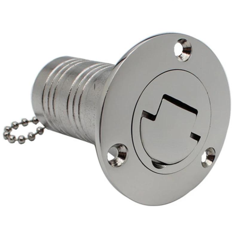 90 Degree 1.5" 2" 316 Stainless Steel Marine Boat Mirror Polish Deck Filler GAS DIESEL FUEL WASTE WATER Key Deck Filler Cap