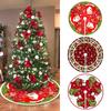 Christmas Flannel Tree Skirt Crafts Tree Surround Base Set  Merry Christmas Decoration for Home 2024 Xmas Ornaments Navidad 2025