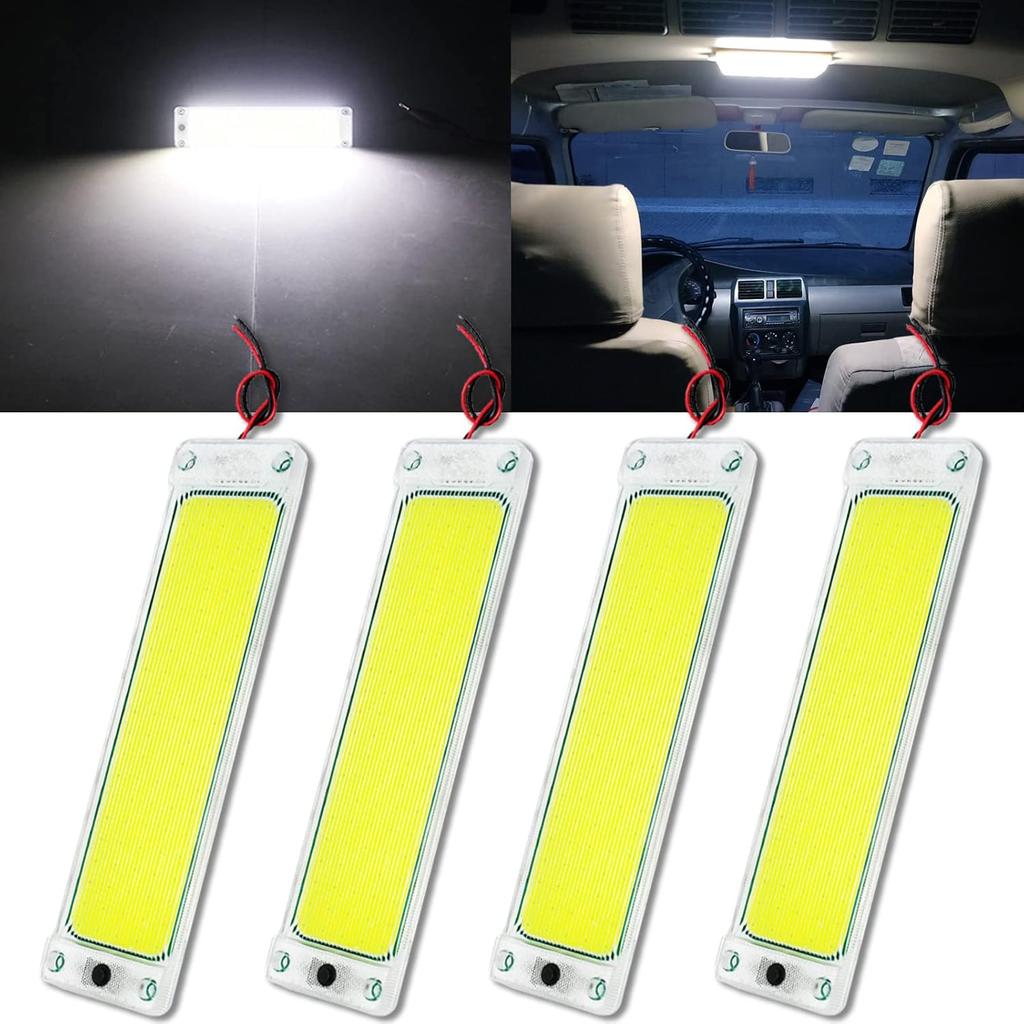Interior Light Bar with Plastic Cover COB 108 SMD DC12-36V LED Strip Lights with ON/Off Switch for Camper Truck Van RV Trailer Boat Cabinet Lights