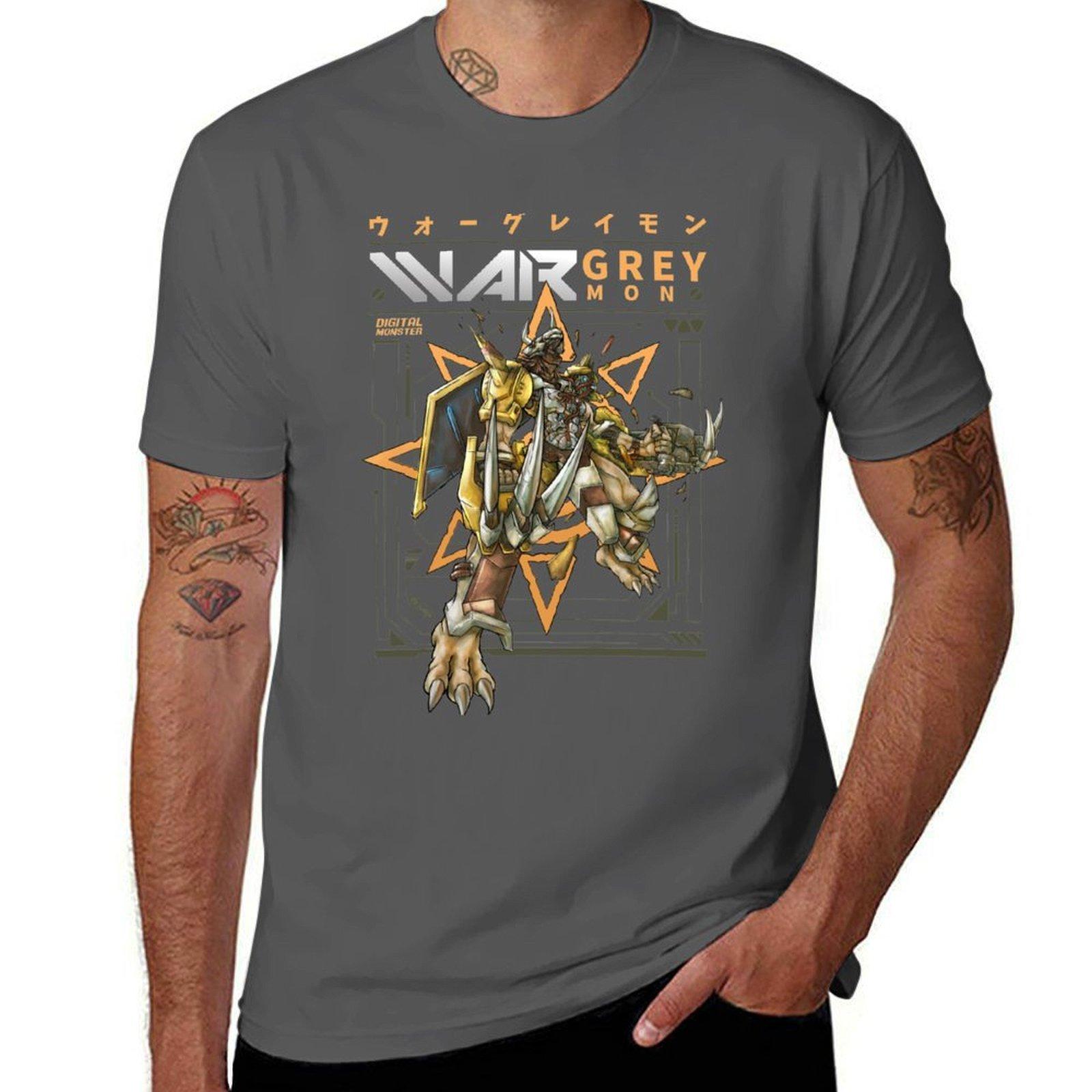 

Wargreymon T-Shirt t shirt man casual man t shirt cotton printed t shirts for man T-Shirt 4XL