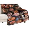 Hugh Jackman Photo Collage 2 Throw Blanket Fade Resistant Durable Throw Blanket
