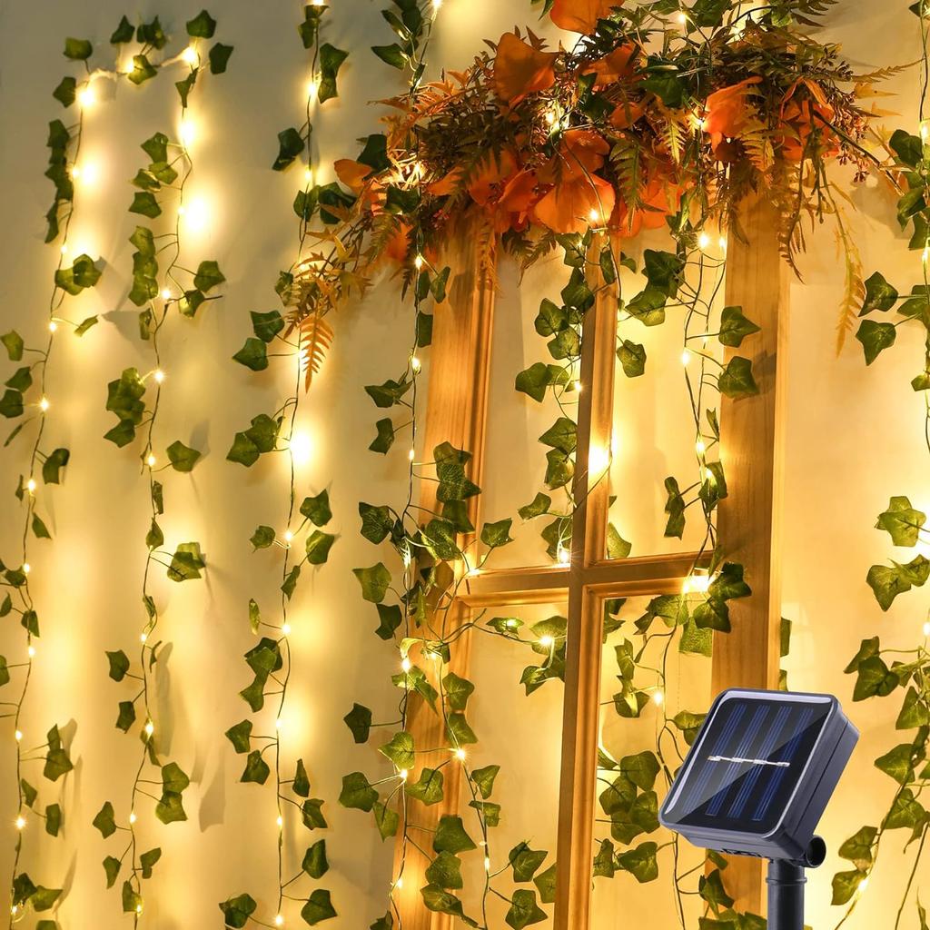 2M 20 LED Green Leaf String Light Garden Lights New Year Decorations String Lamp Wedding Thanksgiving Christmas Decoration