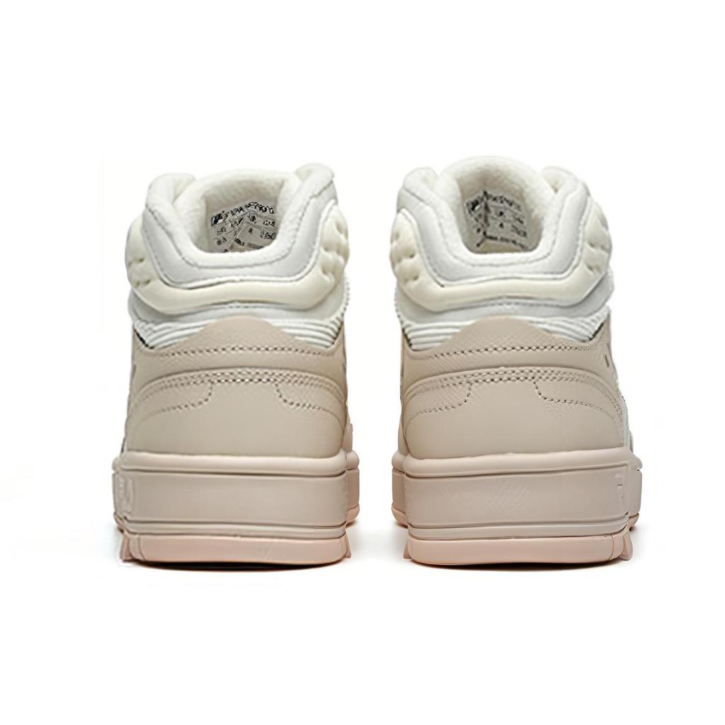 New FILA Glory Mid Top Vintage Basketball Shoes Women's White Cassava Powder F12W141216FST