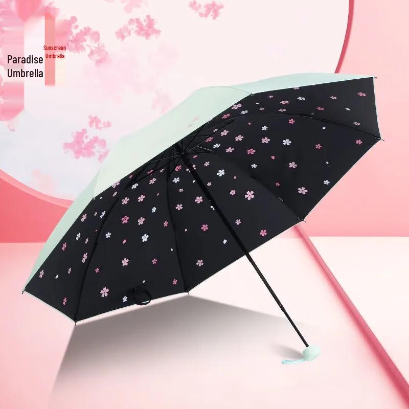 Paradise Umbrella Tri-Fold UV Sun & Rain Umbrella