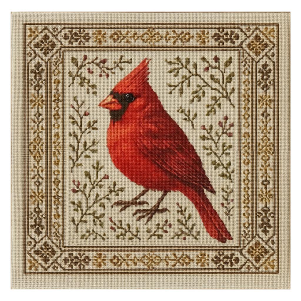 Stamped Cross Stitch Kits with Birds Patterns DIY Handmade Sewing Craft Needlepoint Kits DIY Embroidery Kit for Adults Beginners