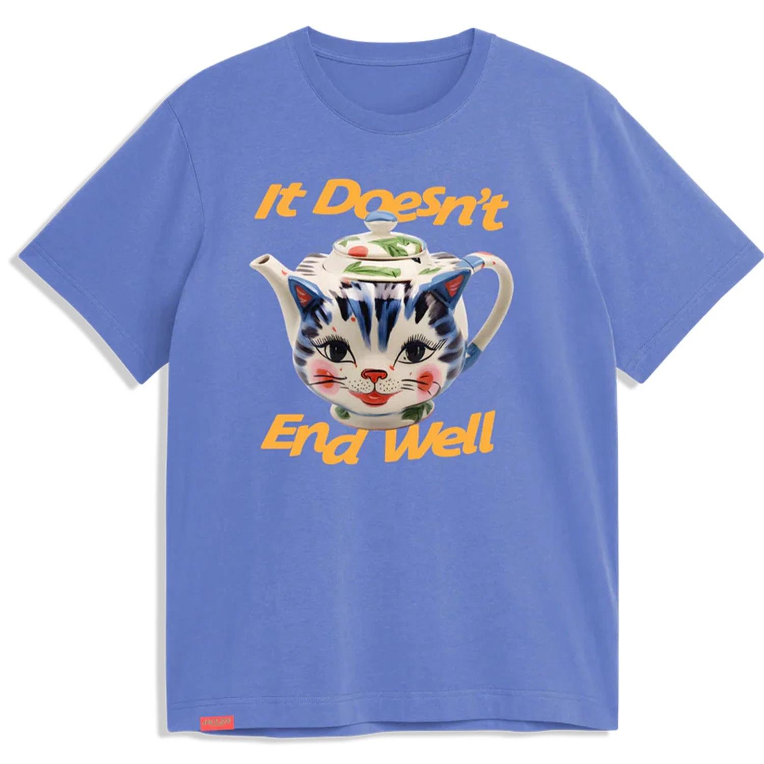 Jacuzzi Skateboards Shirt Tea Pot Flo Blue XL