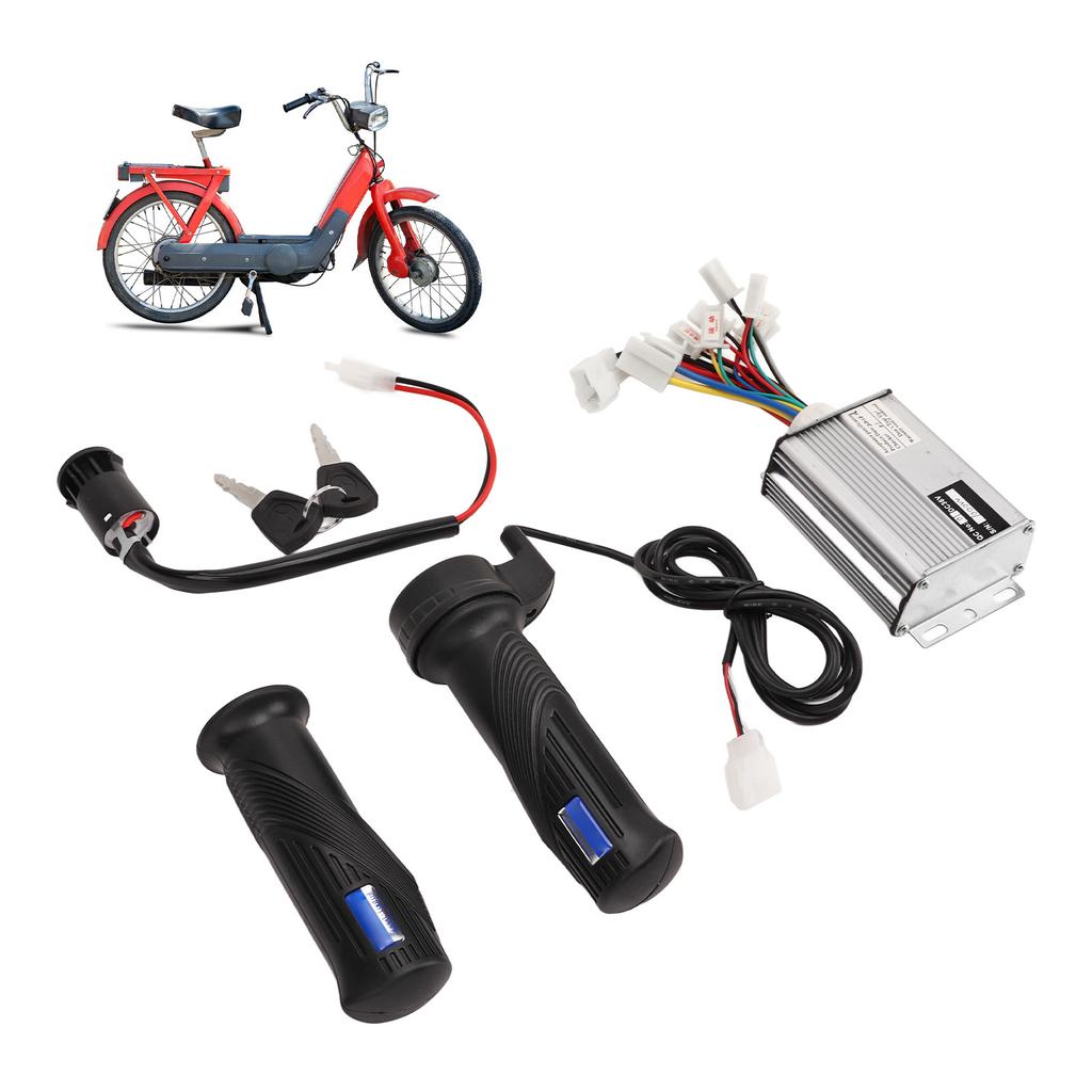 36V 1000W Brushed Motor Controller Throttle Grip Set with Electric Power Lock Electric Bike Conversion Kit