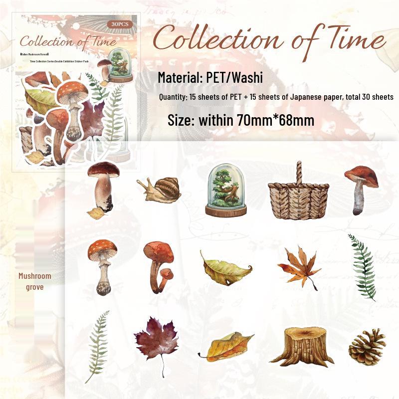Time Series Paper Trace Sticker Pack - 6 Styles for Journaling, Collage, and DIY Decoration