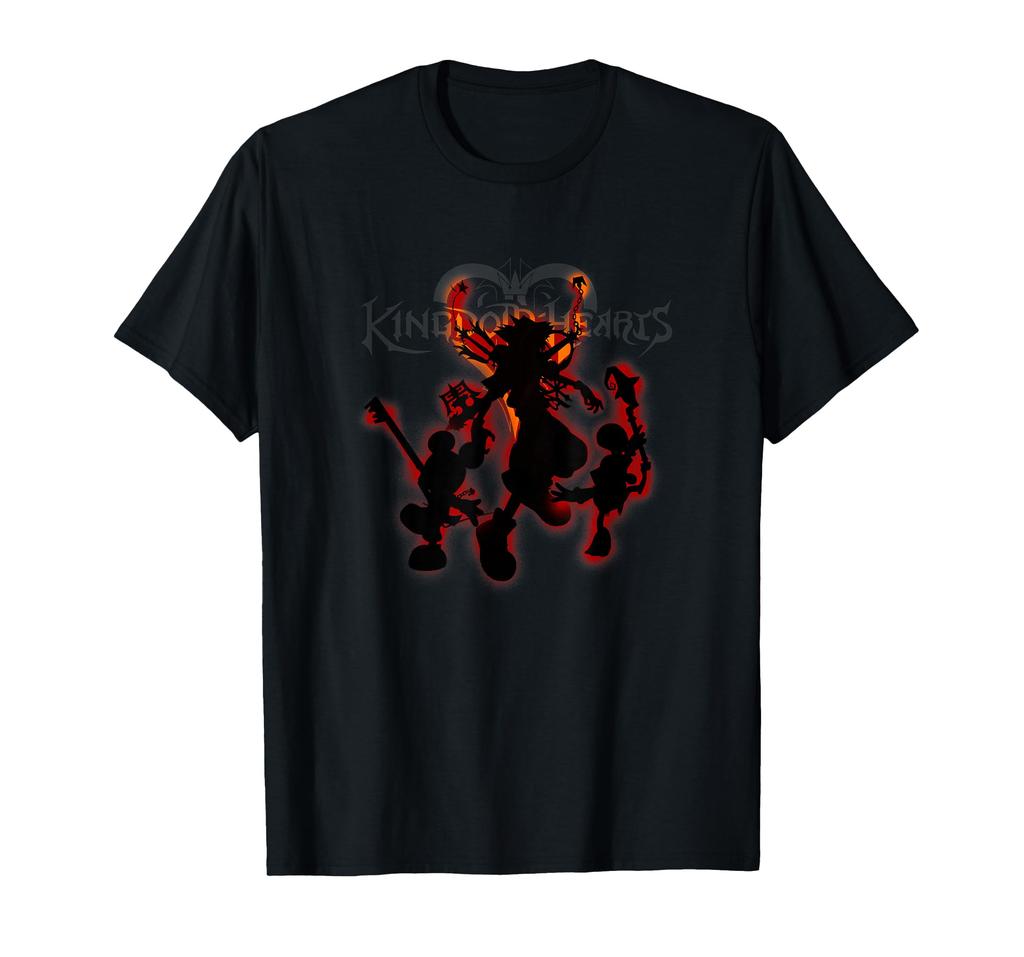 Disney Kingdom Hearts Red Aura Silhouette Trio Group Shot T-Shirt