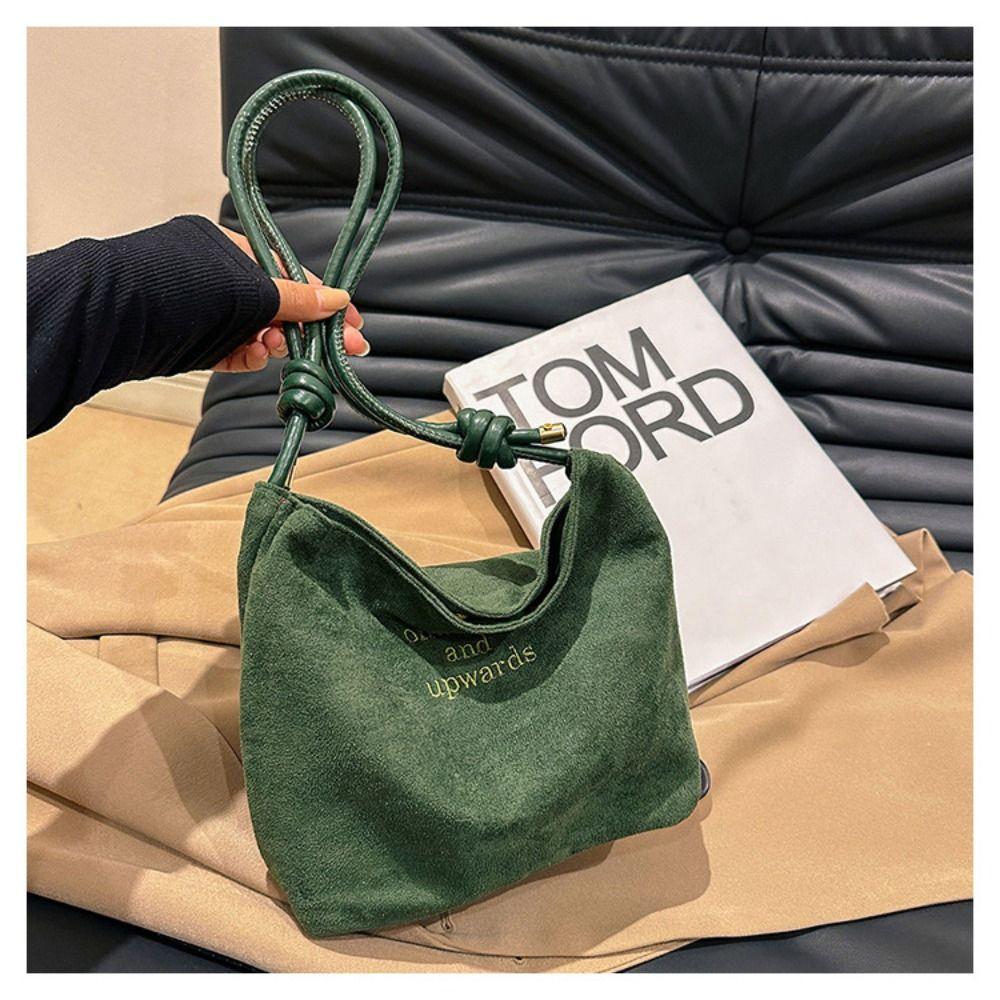 Succinct Suede Handbag Adjustable Straps Multicolor Crossbody Bag Rope Buckle Design Shoulder Bags for Work