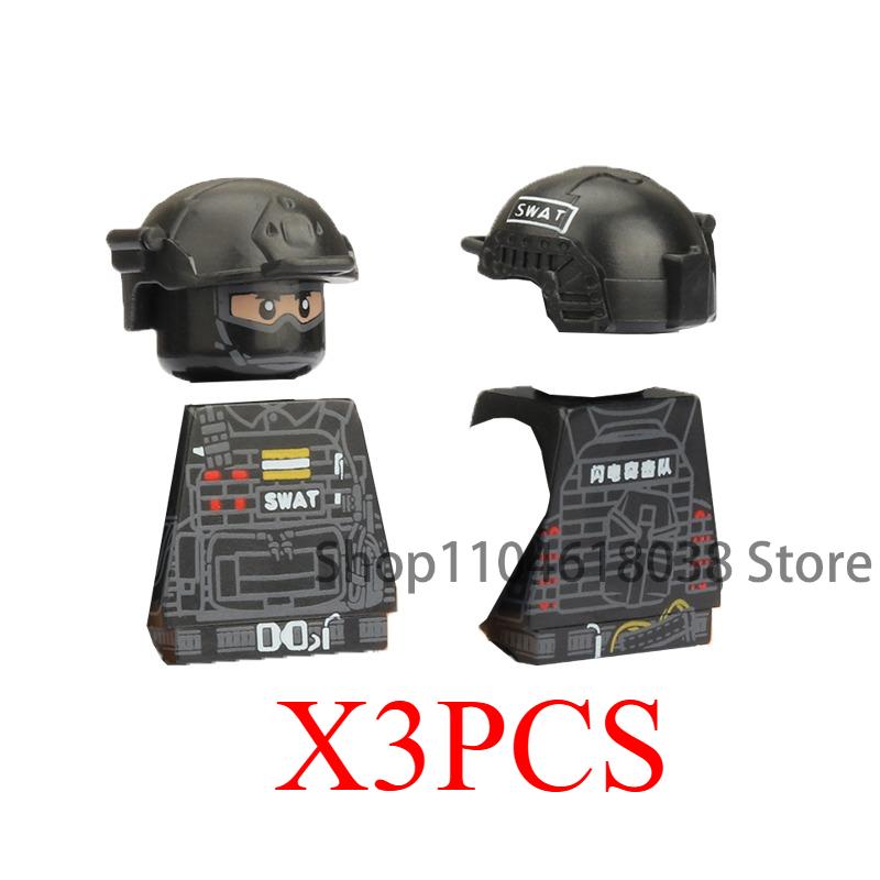 Military Soldiers Figures Weapons Building Blocks Accessories Two-color Guns Assault Sniper Rifles M16 M4 Model Bricks Toy Gift