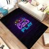 Gamer Theme Print Small Rug - Controller Console Pattern Carpet for Gaming Room Bedroom Hallway Balcony Entrance Doormat Decor