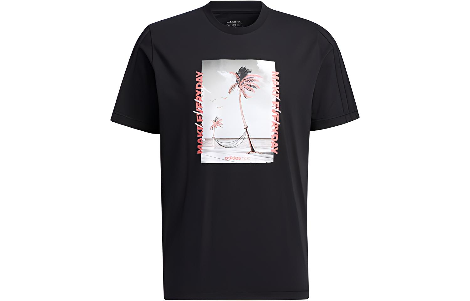 Adidas Neo T Shirts Men s Black Crew Neck Moderate GP5692 M