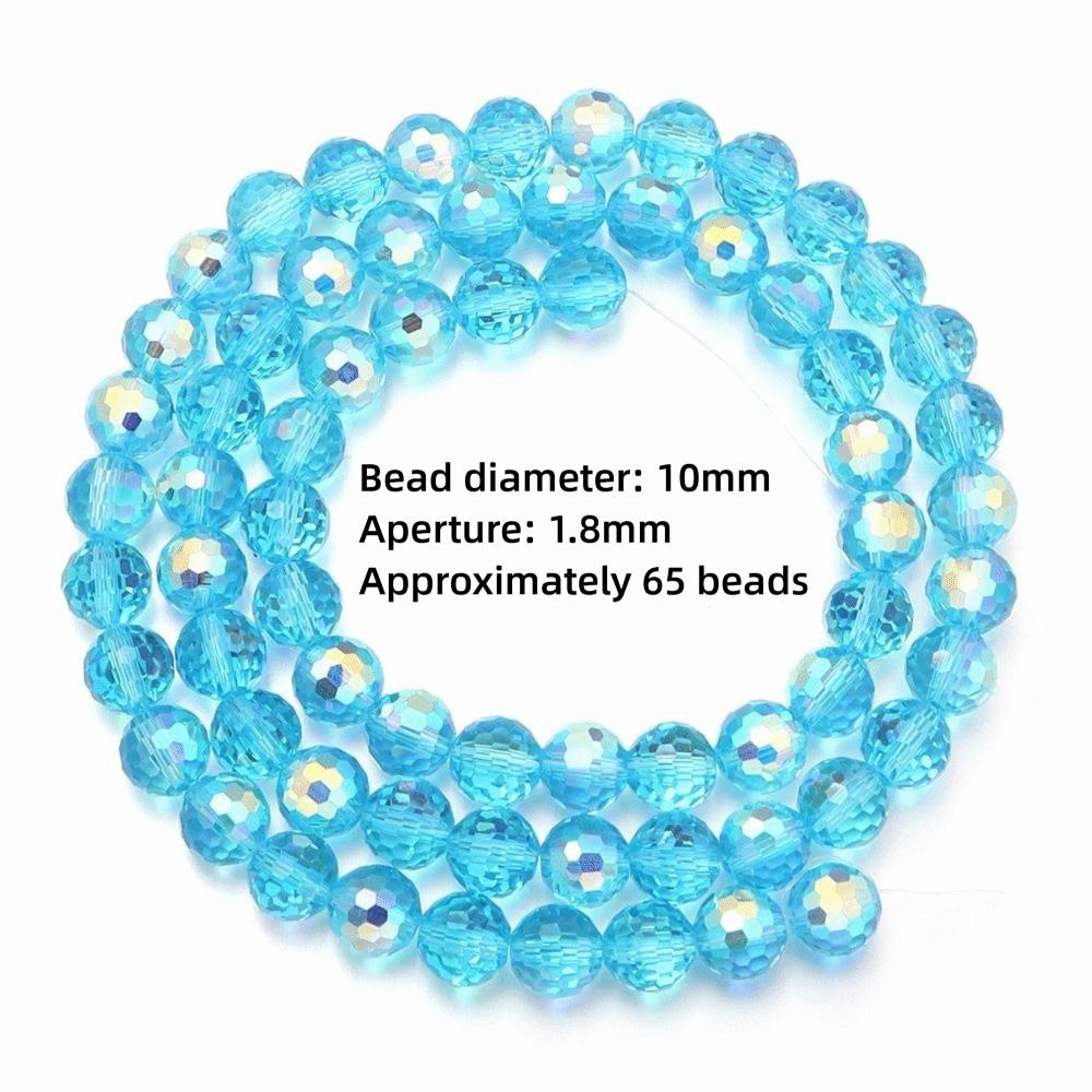 6/8/10mm Sizes Faceted Glass Beads Pink Blue Crystal Earth Beads  for Jewelry Making