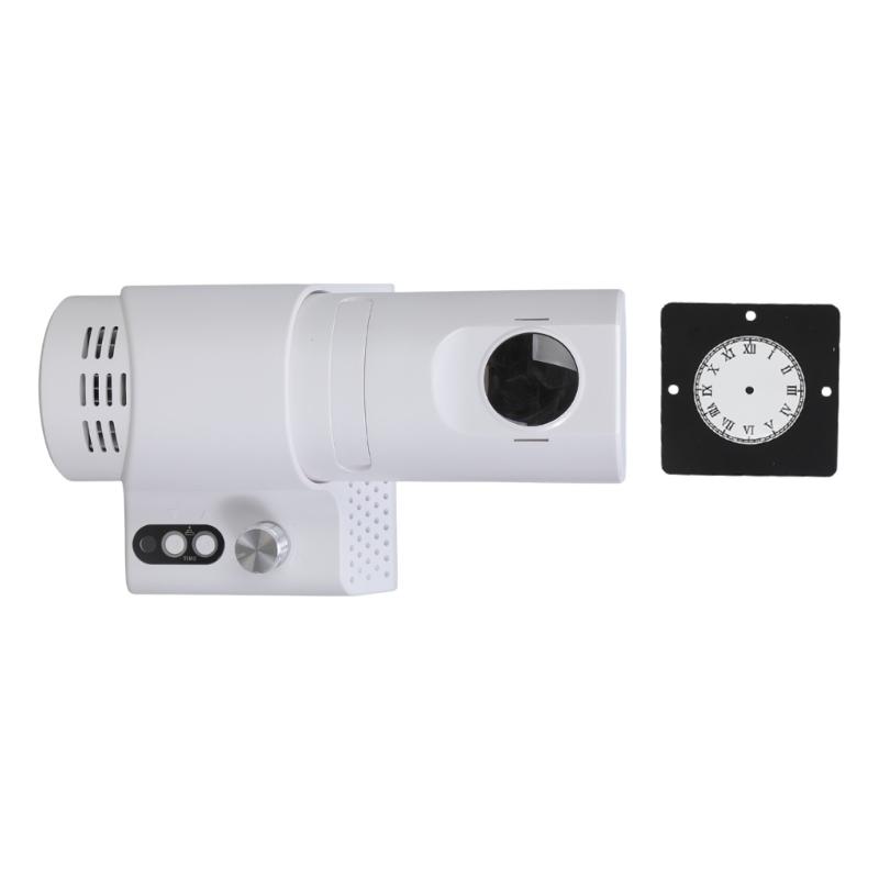 Multicolored Digital Analog LED Projection Alarm Clock with Remote Control 180Degree Rotating Clock for Homes Office белый