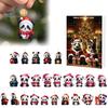 Panda Ornament Collection 2D Acrylic Cute Ornaments Advent Calendar, 24 Days Christmas Hanging Pendants Countdown Collectible for Holiday Decor Unique