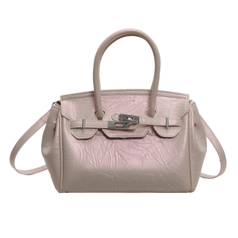 High-texture bag, new Yozi portable platinum bag, pearlescent glossy shoulder messenger bag.