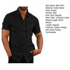 Men Button Down Shirt Short Sleeve Turndown Collar Shirt Summer Beach Shirt with Chest Pocket for Street Tropical Vacation Holiday