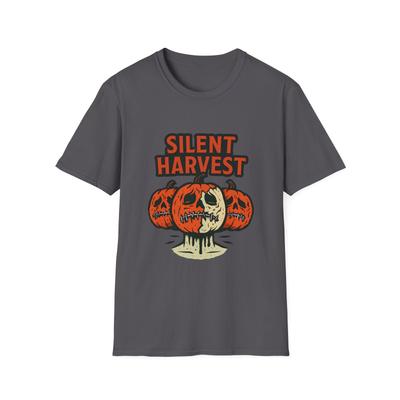 Unisex Softstyle T-Shirt Screaming Pumpkin Horror Barbed Wire Gothic Halloween