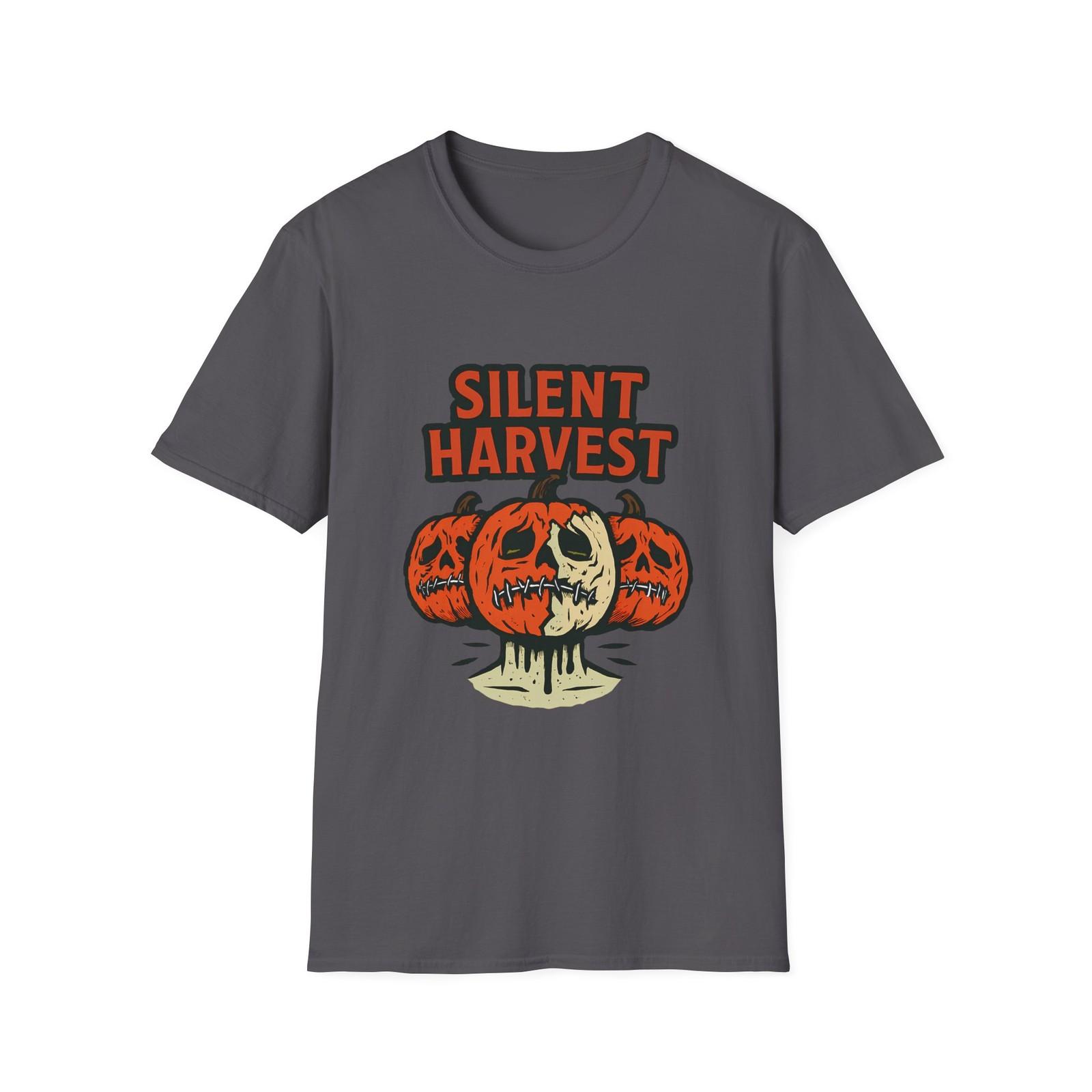 Unisex Softstyle T-Shirt Screaming Pumpkin Horror Barbed Wire Gothic Halloween S