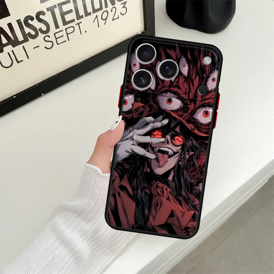 Case for iPhone 17 16 Pro Max 15 Plus 12 XS 11 14 17 Air 16e 13 Mini Back Phone Cover Anime Cool H-Hellsing