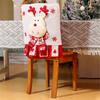 Chair Covers Dining Room Chair Back Cover Slipcover Santa Snowman Elk Pattern for Christmas Holiday Festival Decoration