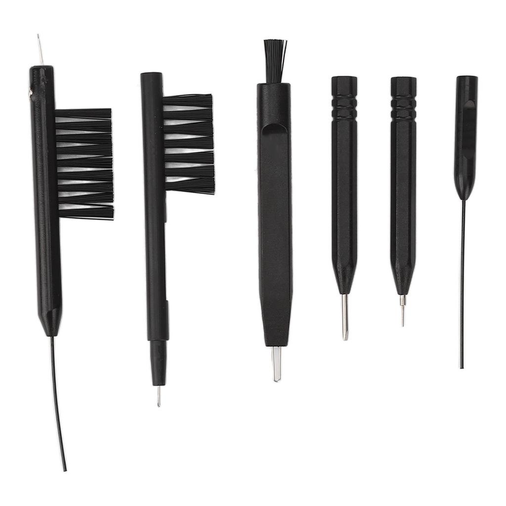 7 Pieces Hearing Aid Cleaning Tool Kit Multifunction Brush Set with Dry Clean Cloth Earbuds Care Accessories
