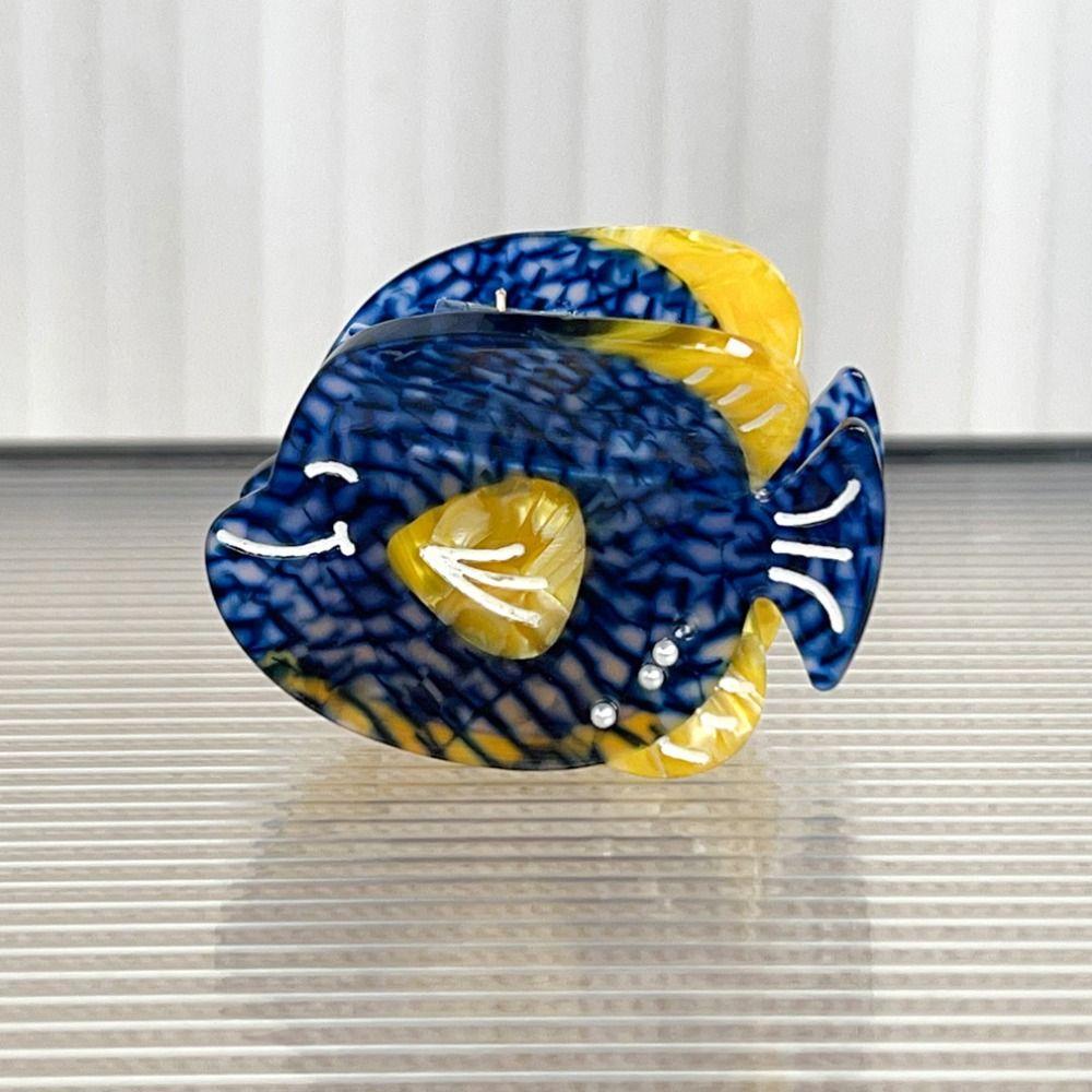 Acetic Acid Ocean Animal Hair Clip Korean Style Grab Clip Creative Small Shark Clip  Female