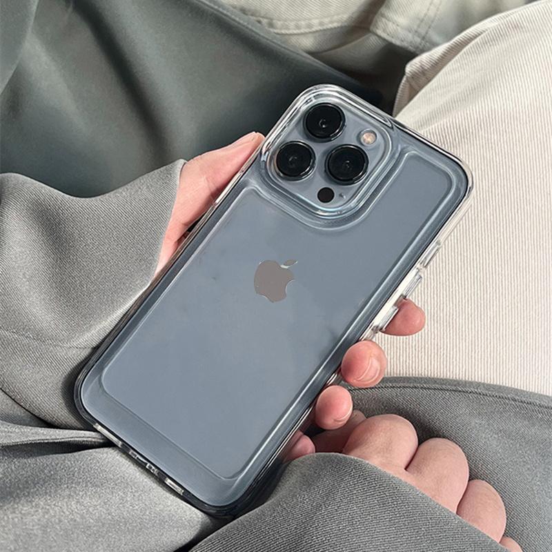 Luxury Shockproof Clear Hard Case For Iphone 14 13 12 Pro Max 11 X Xr Xs 7 8 Plus Camera Lens Protective Transparent Soft Cover