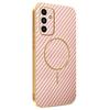 For Samsung Galaxy A15 5G Phone Case Carbon Fiber Textured Electroplated TPU Back Cover