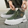 New Autumn High-top Casual Work Shoes, Anti-slip and Wear-resistant Outdoor Leisure Sports Shoes, Men's High-top Boots