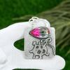 Sisters Day Deal Bi-Color Tourmaline Gemstone 925 Silver Ethnic Pendant Jewelry