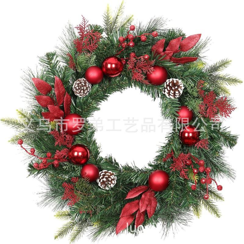 Christmas Wreath Door Hanging Decor Home Mall Window Party Festive Simulation Ornament
