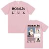Singer Rosalia LUX New Album Tour Graphic T Shirt Men Women Vintage Aesthetic Short Sleeve Tshirt Cozy Summer 100 Cotton Shirt