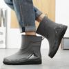 Modische Winter-Regen-Arbeitsstiefel für Herren Lässige Knöchel-Herren-Koch-Regenstiefel Mode Rutschfest Angelstiefel Herren Wasserdichter Outdoor-Stiefel